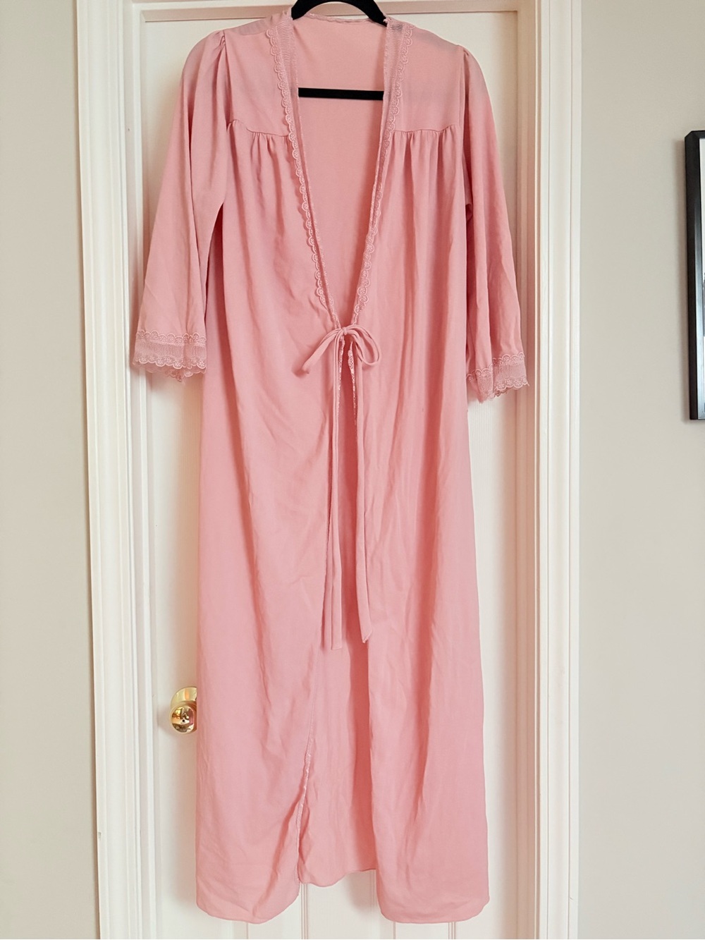 Vintage romantic blush rose peignoir- from Rome (Trudy’s nightgown vibe)